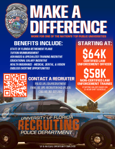 Police officer recruiting flier